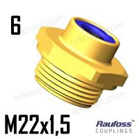 Фитинг  6-M22 прямой new line RAUFOSS 90106022