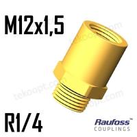 Фитинг 1/4"-18 NPTF M12 переходник RAUFOSS 6237626