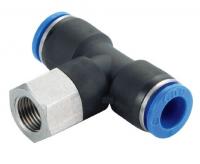 Фитинг  8-G1/4 тройник горизонтальный внутренняя резьба CDC Pneumatics PTF08G02