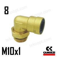 ФИТИНГ  8-М10Х1 УГЛОВОЙ CAMOZZI C9502 8-M10X1