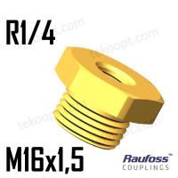 Фитинг M16-R1/4"- 18 NPTF переходник RAUFOSS 6237656