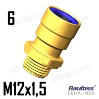 Фитинг  6-M12 прямой new line RAUFOSS 90106012